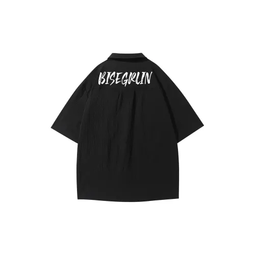 BISEGRLIN Shirts Unisex Black