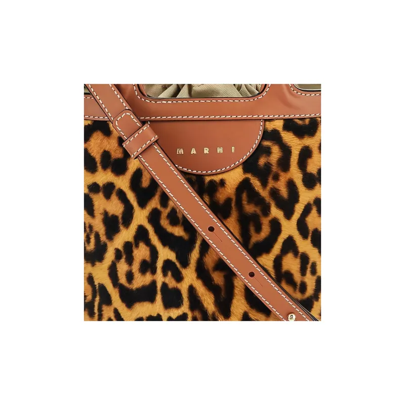 MARNI Leopard Printed Small Bucket Bag-4