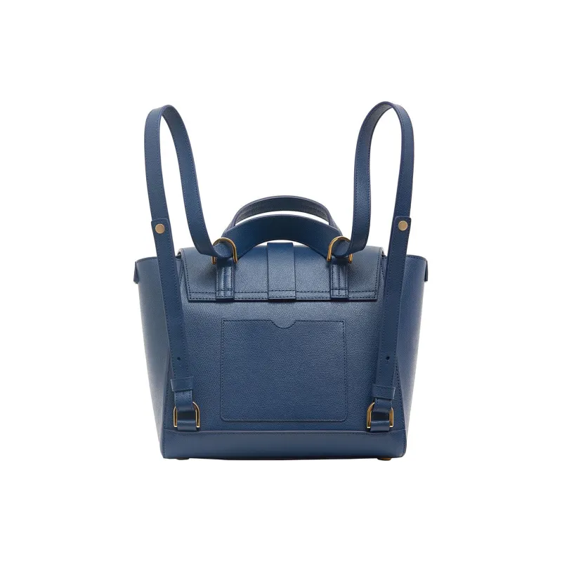 SENREVE Cow Leather Backpack Medium Size Women's Marine Blue-2