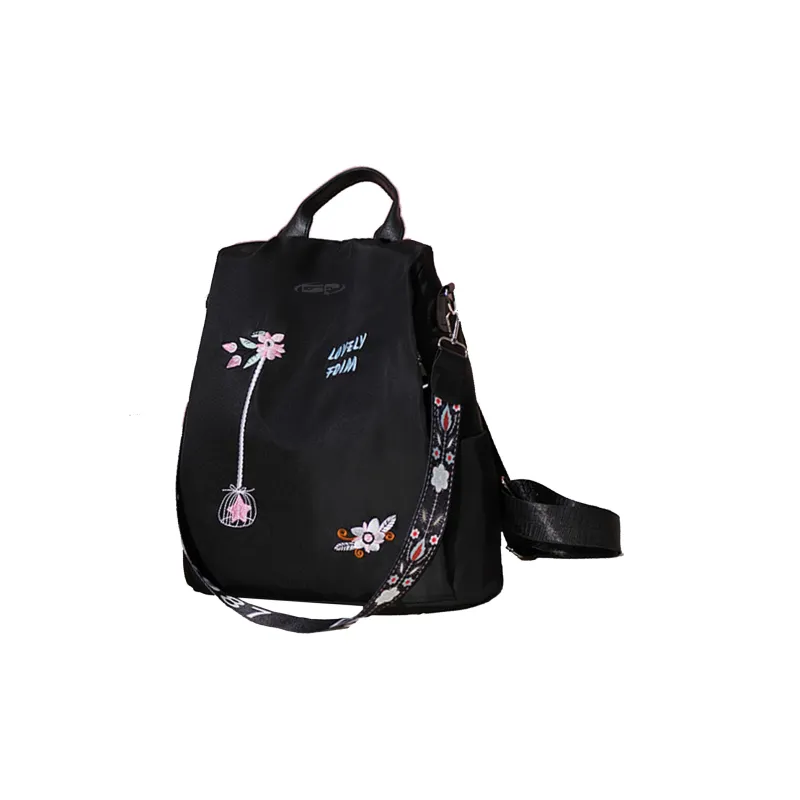 GF Oxford Shoulder Bag Backpack Women's Khaki/Black/Blue-8