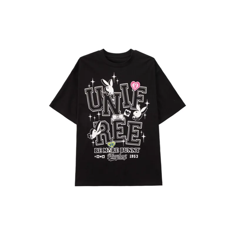 Unifree PLAY BOY Co-brand T-Shirts Unisex Black M - POIZON 