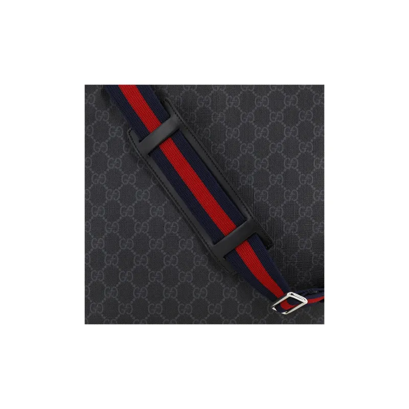 GUCCI Canvas With Leather Messenger Bag, Shoulder Bag, Crossbody Bag Men's-4