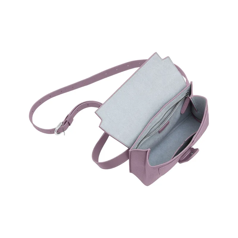 SENREVE Cow Leather Shoulder Bag, Crossbody Bag, Fanny Pack Small Size Women's Lilac-3