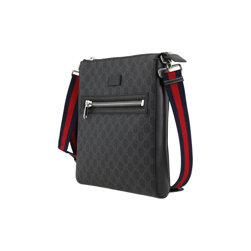 GUCCI Canvas With Leather Messenger Bag, Shoulder Bag, Crossbody Bag Men's-1