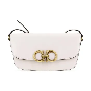 FERRAGAMO Leather Saddle Bag, Shoulder Bag, Crossbody Bag Women's Pink