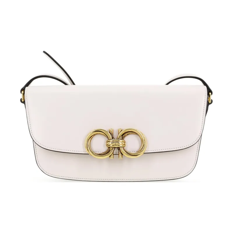 FERRAGAMO Leather Saddle Bag, Shoulder Bag, Crossbody Bag Women's Pink-0