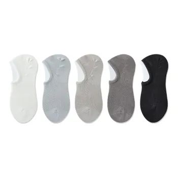 COTTON CHEESE No-Show Socks Men's 5 Pack