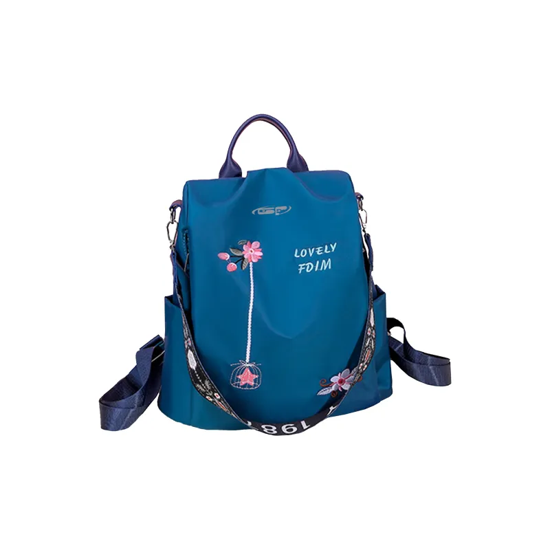 GF Oxford Shoulder Bag Backpack Women's Khaki/Black/Blue-11