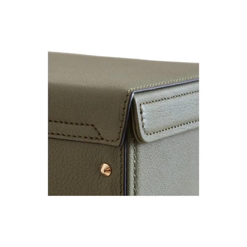 MARK CROSS Goatskin Handbag Shoulder Bag Crossbody Bag Women's Green-4