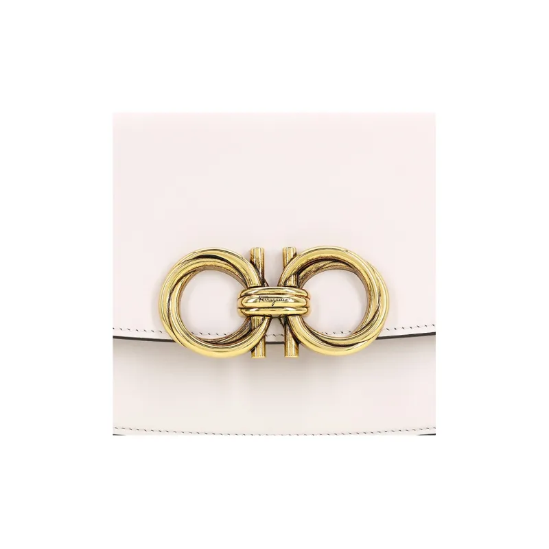 FERRAGAMO Leather Saddle Bag, Shoulder Bag, Crossbody Bag Women's Pink-4