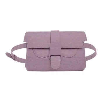 SENREVE Cow Leather Shoulder Bag, Crossbody Bag, Fanny Pack Small Size Women's Lilac