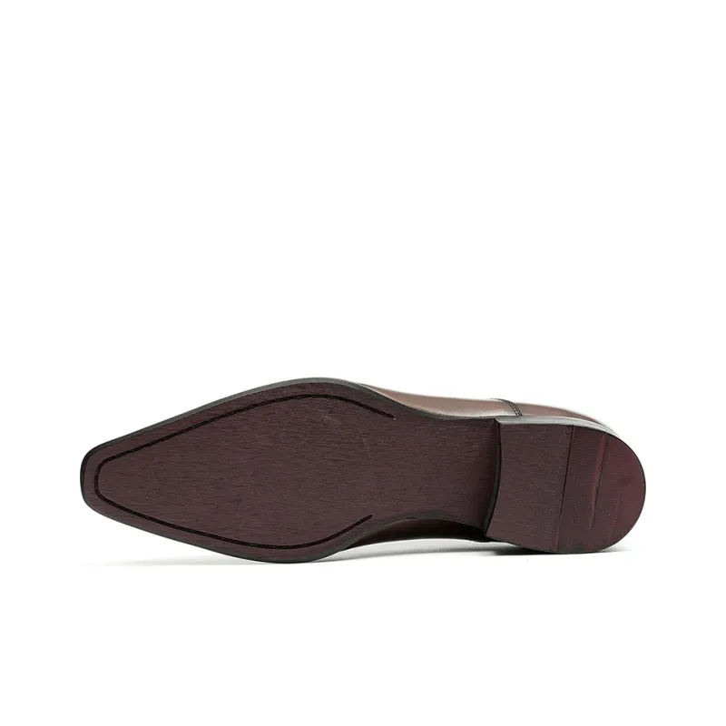ASTON M.JAZZ Dress Shoes Men Low Top Black/Coffee-11