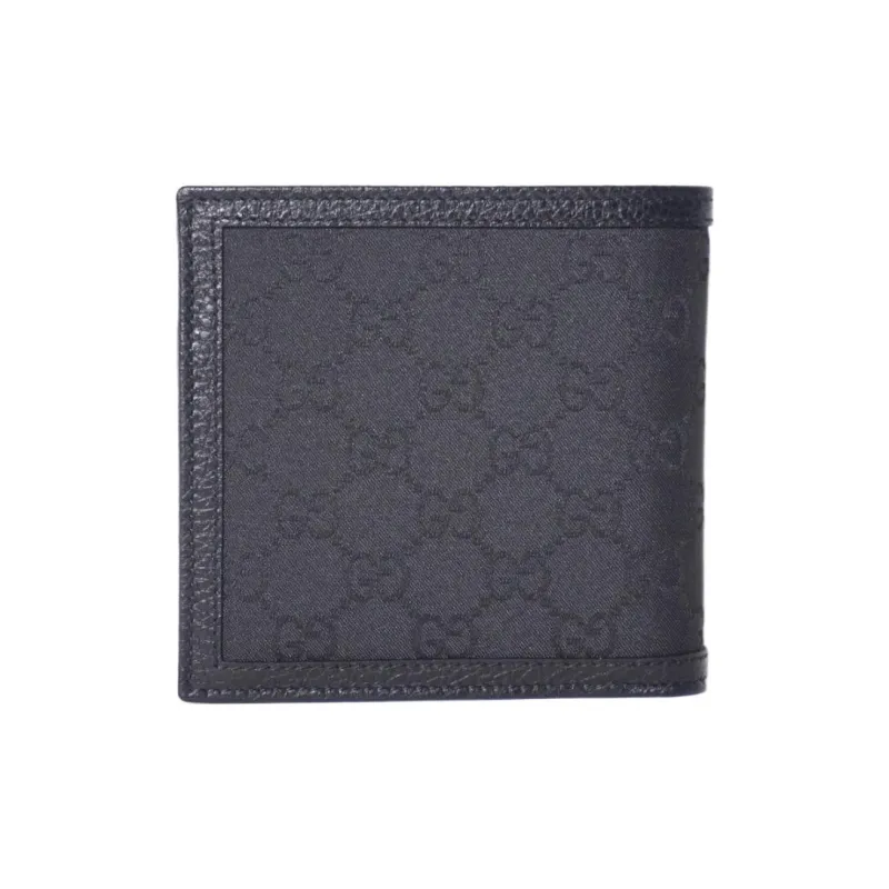 GUCCI Calfskin Card Holder Wallet Men's Black-2