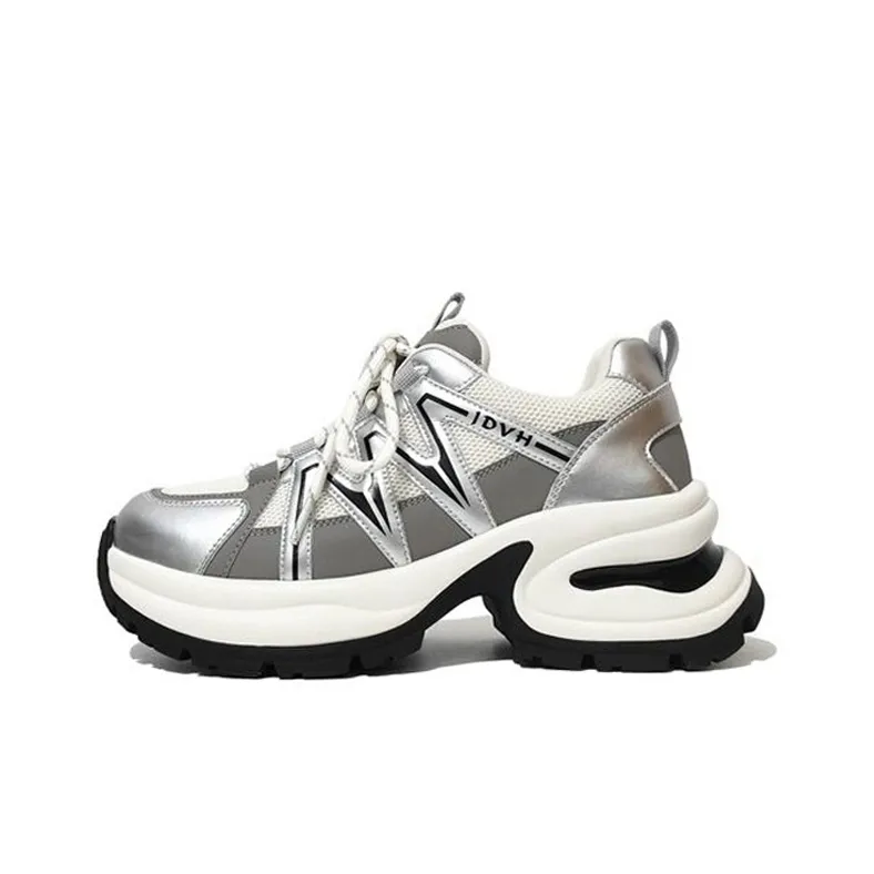 LIANGHUO Cushioning Anti Slip Wear Resistant Breathable Impact Resistant Low Top Chunky Sneakers Women's-0