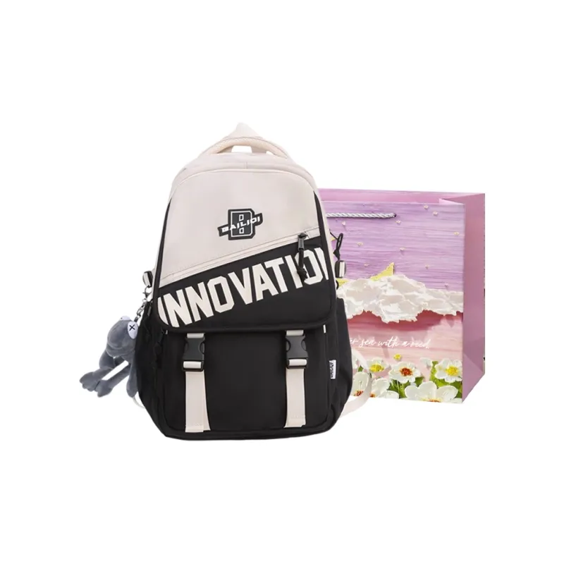 Bansusu Nylon Backpack Large Size Unisex Black/Brown/Blue/Green-0