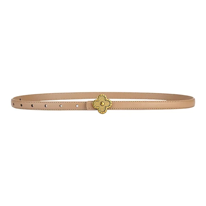 CARTELO Cow Split Leather Belts Women's Width 1.5cm-0