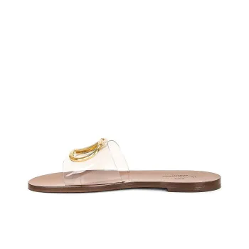 Valentino Vlogo Slide Slippers Women's Brown