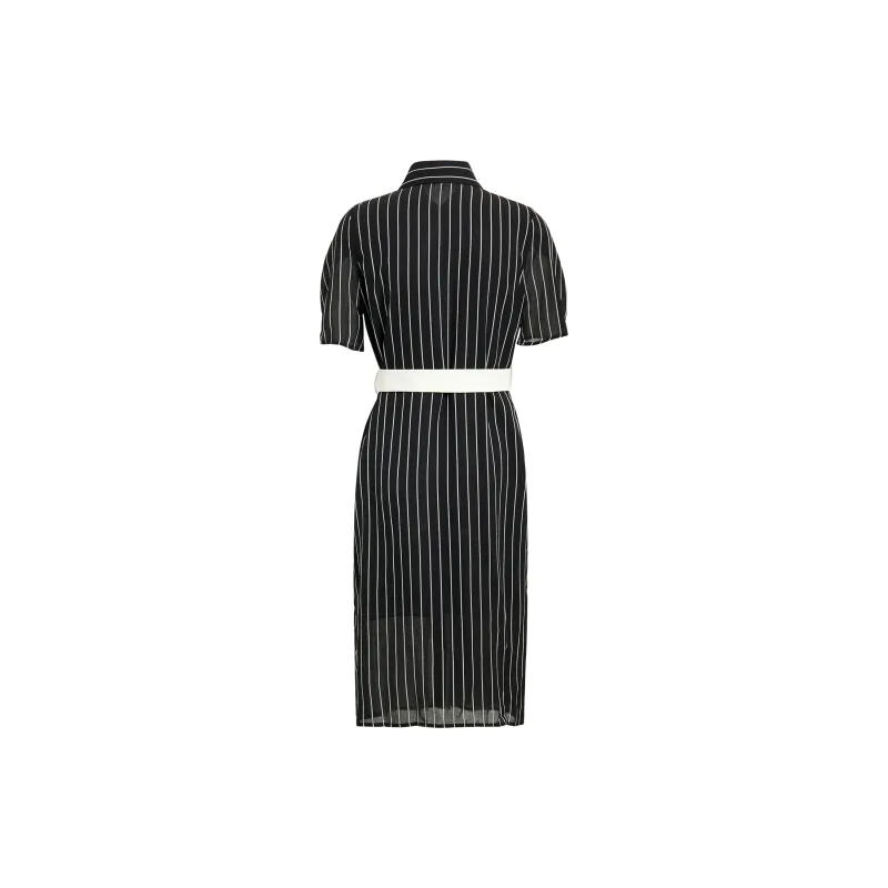 AUI Short Sleeved Dresses Women's Apricot & Black-1