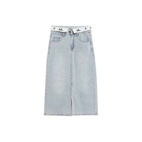 QUIET ANGEL Denim Long Skirts Women's Blue