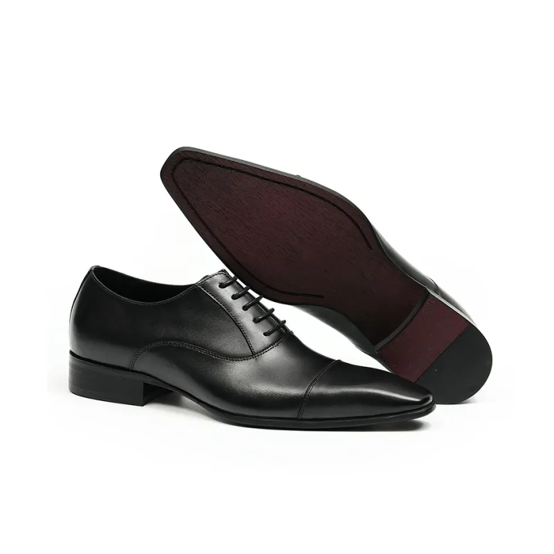 ASTON M.JAZZ Dress Shoes Men Low Top Black/Coffee-4