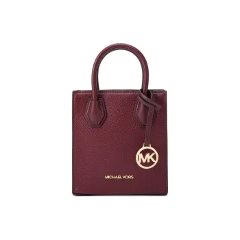 MICHAEL KORS Mercer Cow Leather Sheet Music Bag, Trunk Bag, Shoulder Bag, Crossbody Bag Mini Women's Fuchsia