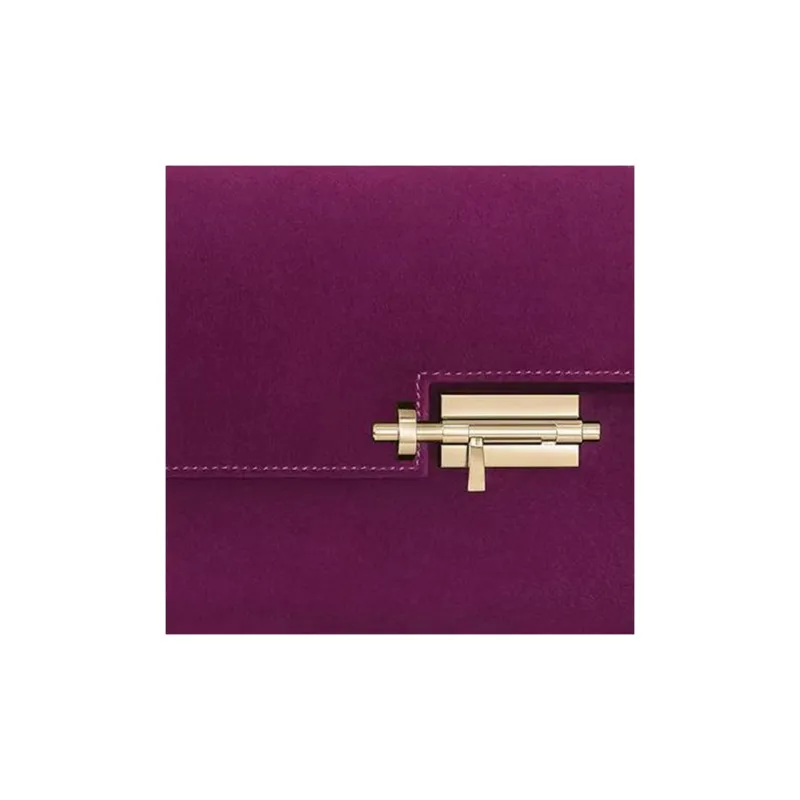 HERMES Verrou Doblis Calfskin Handgun Bag Shoulder Bag Crossbody Bag Mini Women's P9 Anemone Sea Cucumber Purple-4