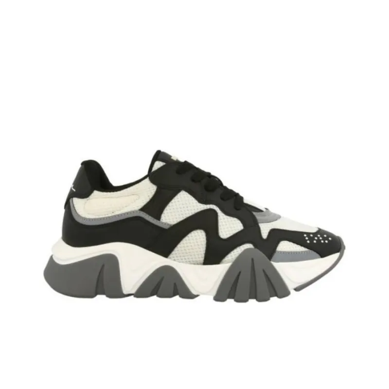 VERSACE Squalo White Black Mesh Women's-1