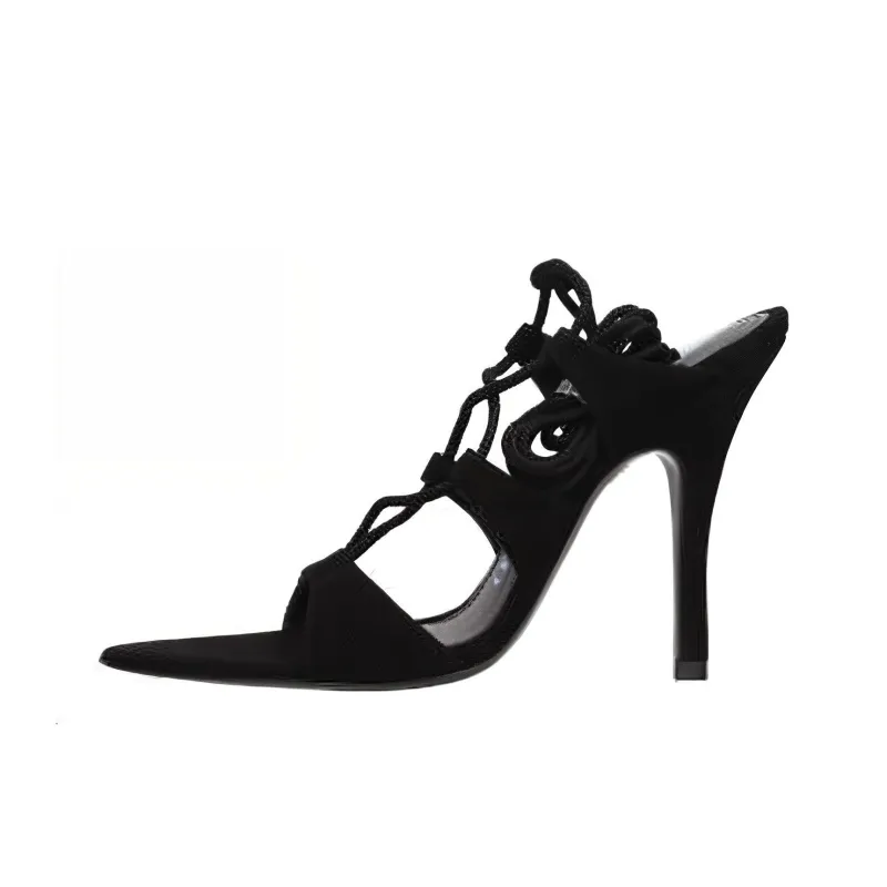 The Attico 110mm Lace-up Sandals-0
