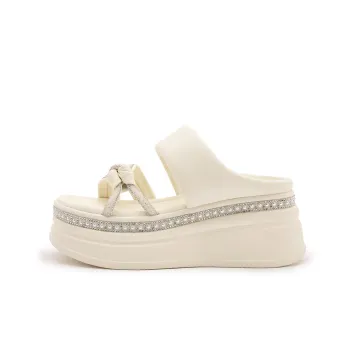 Milan Love Song Quiet Slip-Resistant Slide Slippers Women's Beige