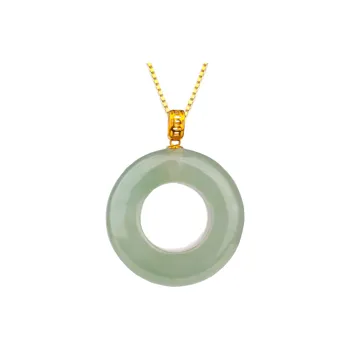 Clear Snow Glutinous Jade Necklaces Unisex
