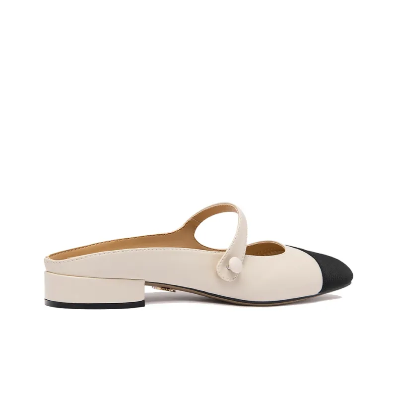 Lily Wei Wrap-toe Slippers Women's Ecru-1
