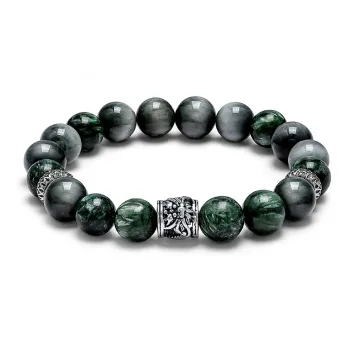 Cuud Green Dragon Crystal Bracelets Men's