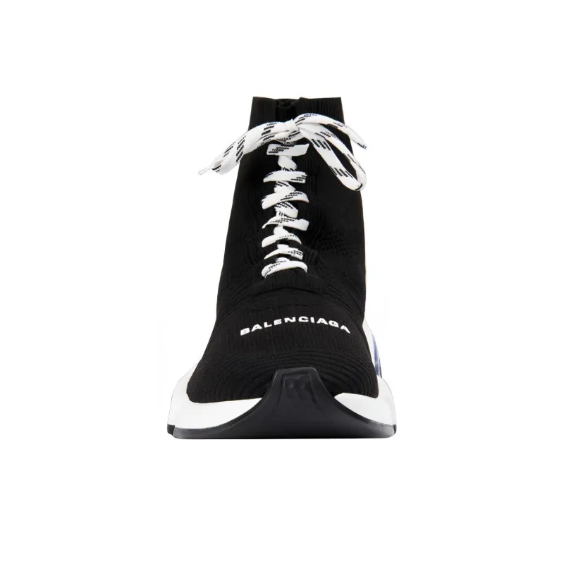 Balenciaga Speed Lace Up Trainer High 'Black Clear'-3
