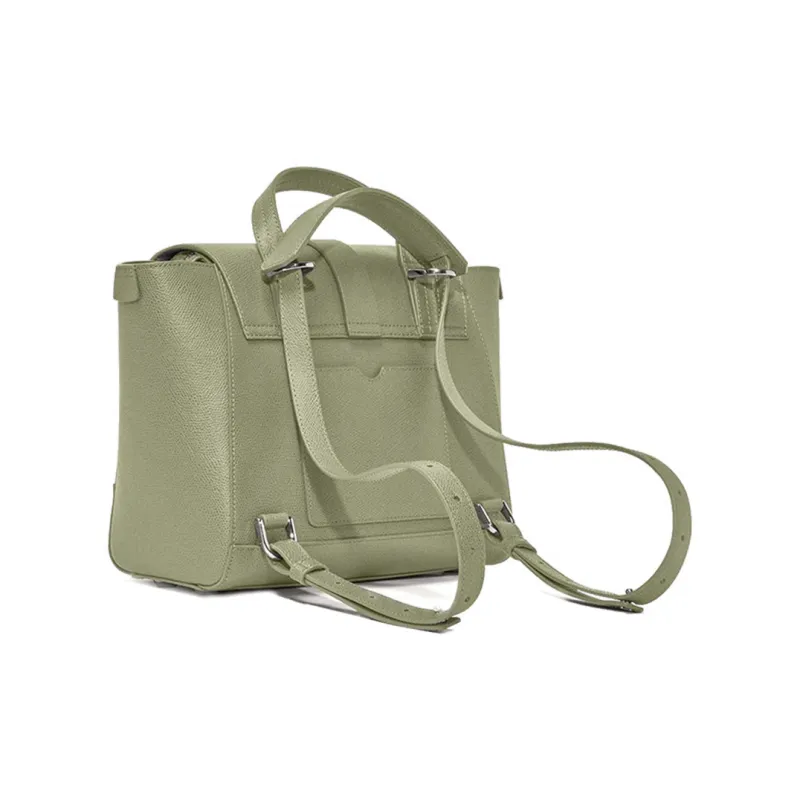 SENREVE Cow Leather Backpack Medium Size Women's Sage Green-2