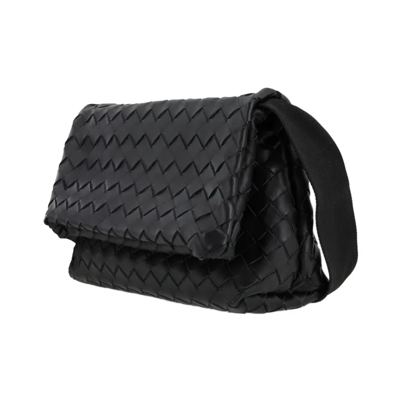 Bottega Veneta Leather Clutch Shoulder Bag Men's Black-1