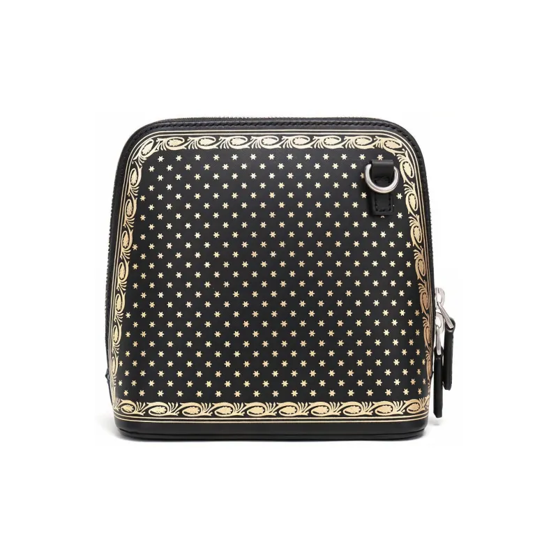 GUCCI Leather Dome Bag Crossbody Bag Shoulder Bag Unisex Black-3