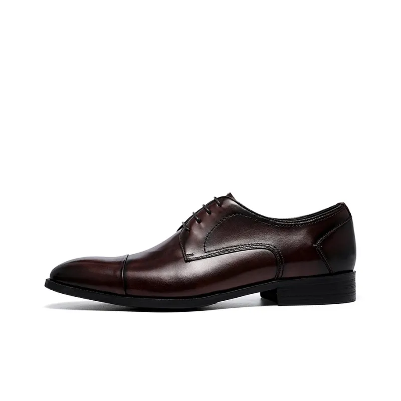 ASTON M.JAZZ Dress Shoes Men Low Top Black, Brown, Coffee, Gray-18