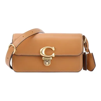 COACH Studio Cow Leather Handbag Crossbody Bag Shoulder Bag Women's Brown
