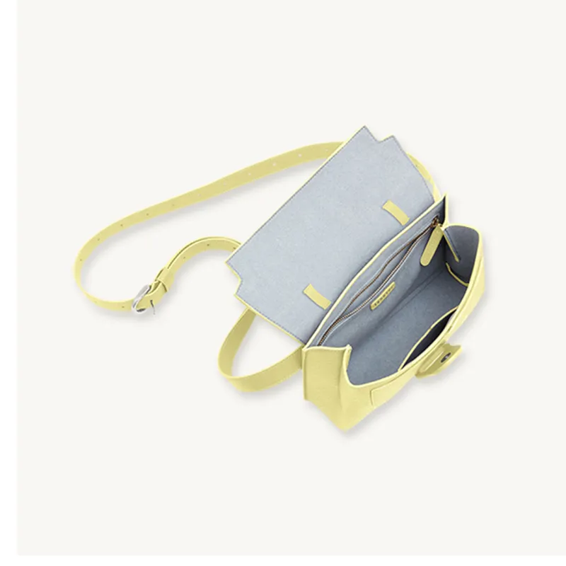 SENREVE Cow Leather Shoulder Bag, Crossbody Bag, Fanny Pack Regular Women's Custard-3