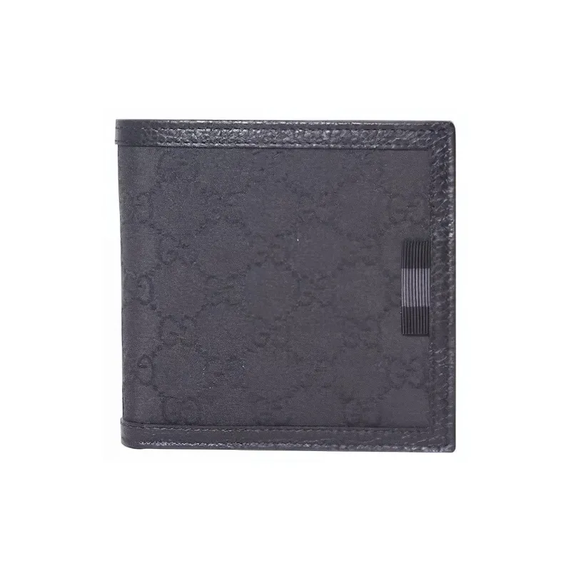 GUCCI Calfskin Card Holder Wallet Men's Black-0