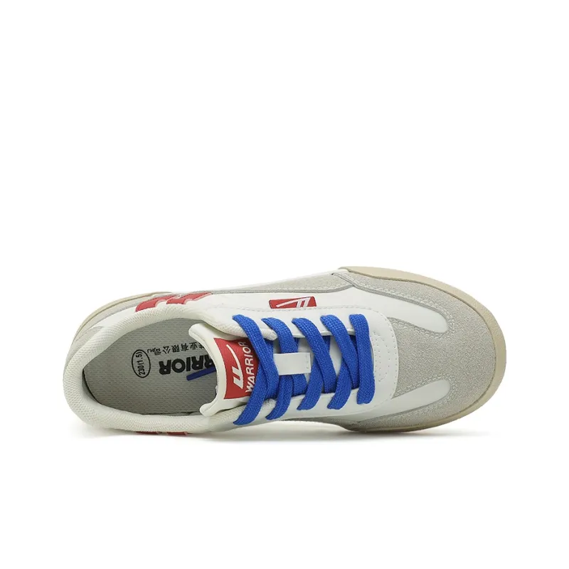 WARRIOR Canvas Shoes Unisex Low Top Gray/Red-3