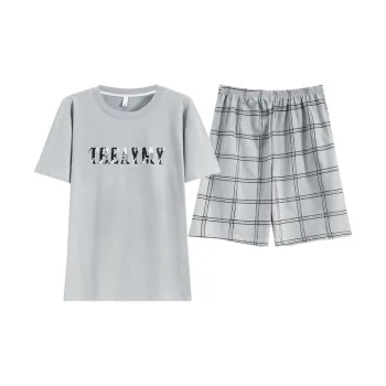 Pretty Lady Pajama Set Men's Light Gray