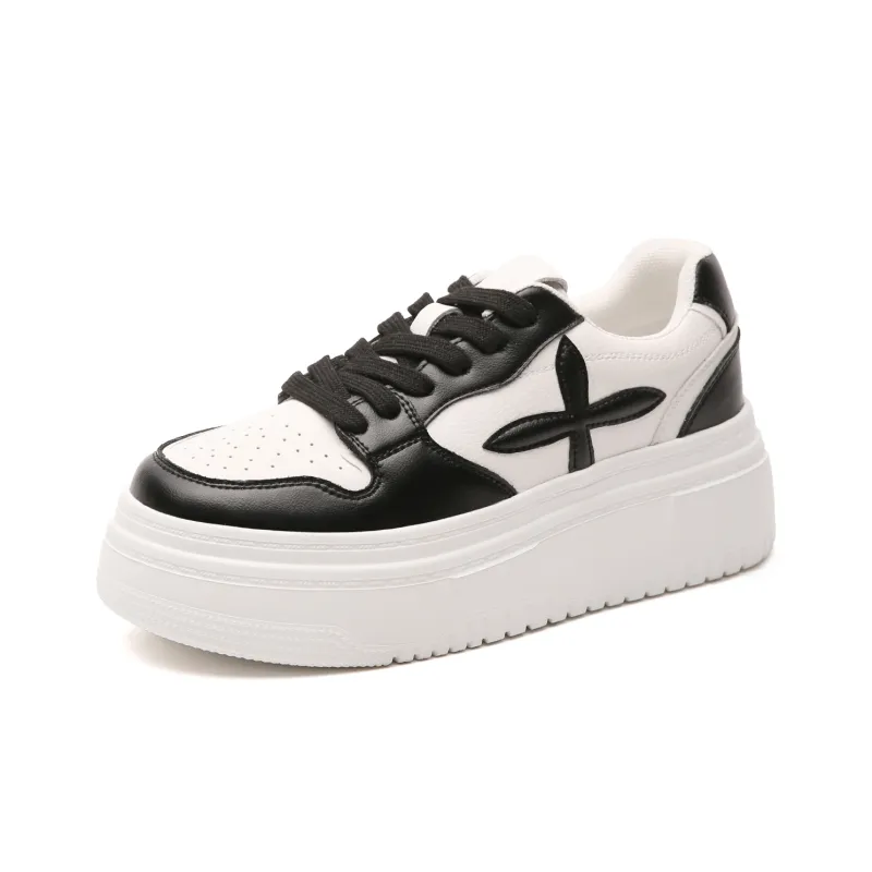 STELLA WEISZ Skateboard Shoes Women's Low Top White/Yellow Brown/Black-16