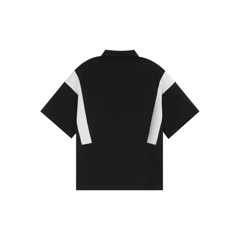 LUJIAMEN Polo Shirt Unisex Black-1