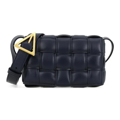 Bottega Veneta PaddedCASSETTE Sheepskin Tofu Bag, Pillow Bag, Shoulder Bag, Crossbody Bag Trumpets Women's Dark Blue