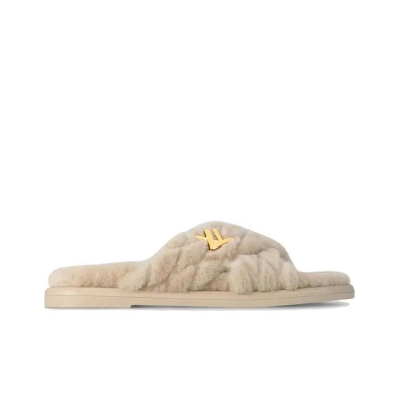 LOUIS VUITTON Bliss Slide Slippers Women's Beige-1