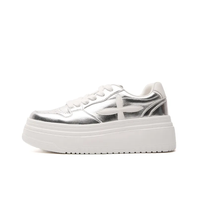 STELLA WEISZ Skateboard Shoes Women's Low Top White/Yellow Brown/Black-21