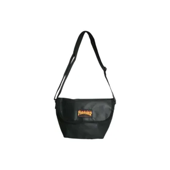Thrasher Polyester With Polyurethane Shoulder Bag, Crossbody Bag Regular Unisex Black