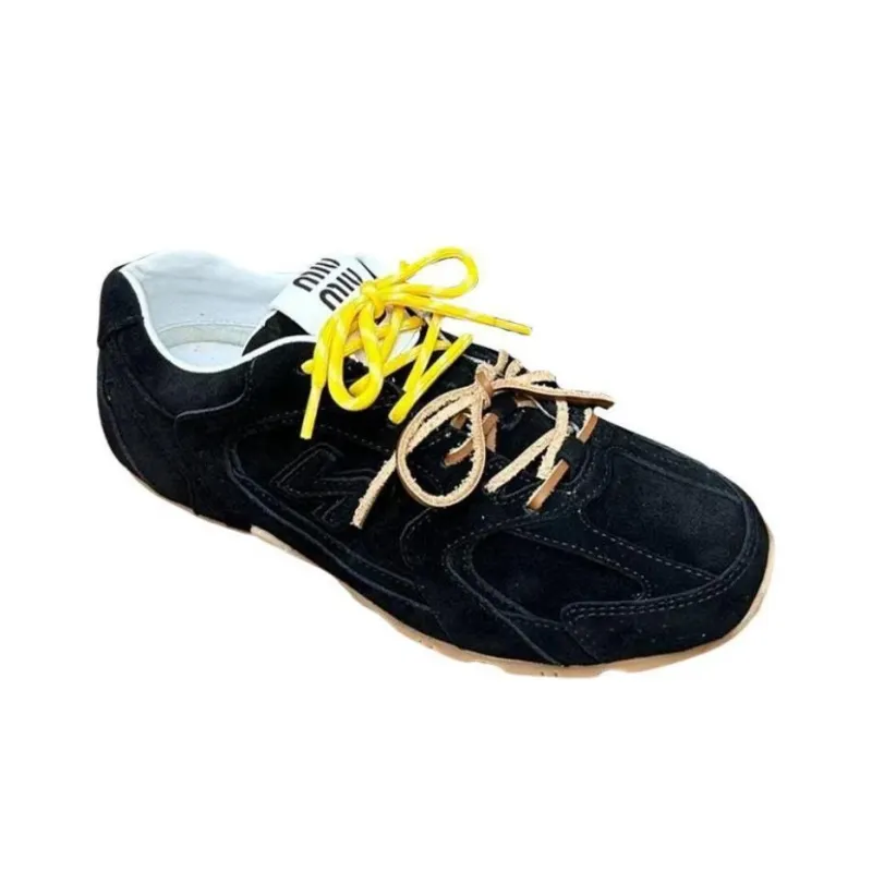 New Balance x MIU MIU Slip Resistant Low Top Casual Shoes Unisex Black-1