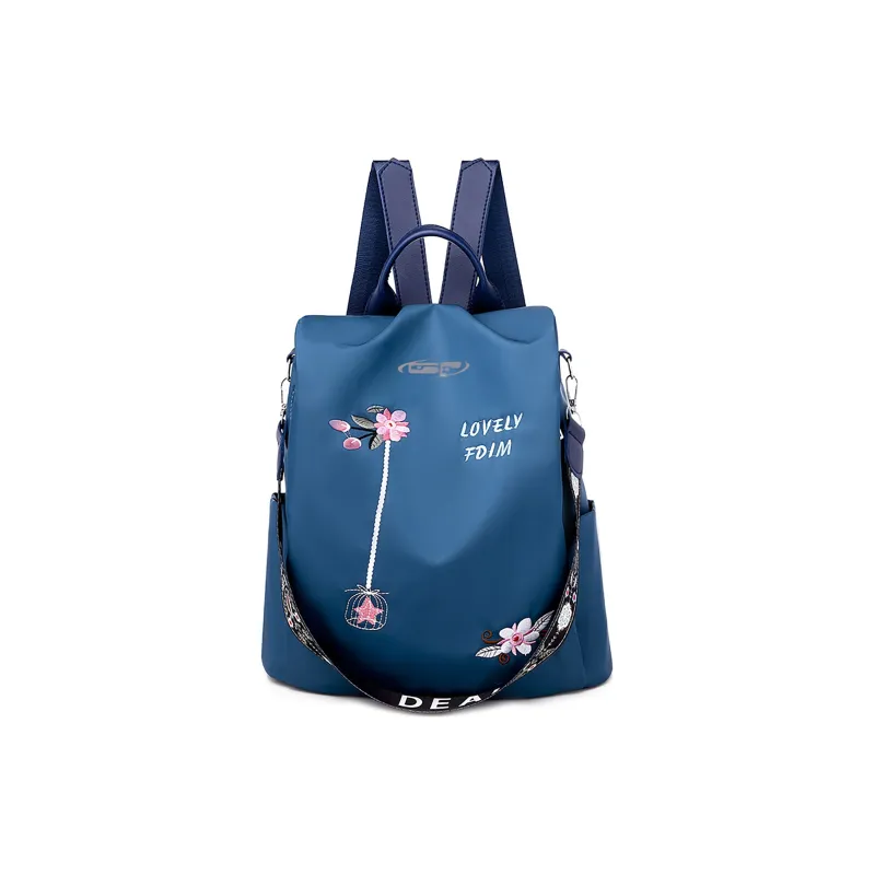 GF Oxford Shoulder Bag Backpack Women's Khaki/Black/Blue-10